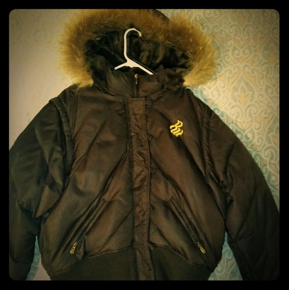 Rocawear snorkel jacket with faux fur hood